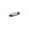 Bec auto 3 LED-uri,SMD 5050, Culoare Alb Rece, 38mm, Alimentare