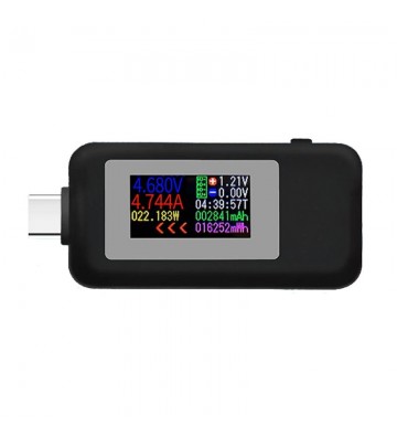 Tester incarcare USB cu KWS-1902C Type-C OKY0273-4-Black Tester incarcare USB cu KWS-1902C Type-C OKY0273-4-Black