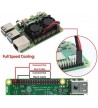 Kit radiatoare compatibil Raspberry Pi cu ventilator dublu