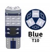 Bec auto T10 PCB cu 15 led-uri 3030 si CANBUS albastru