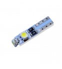 Bec auto T5 PCB cu 3 led-uri 3020 alb