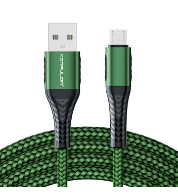 Cablu incarcare telefon 3A, USB - Micro, 2 m, verde DC32C-G