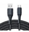 Cablu incarcare telefon 60W, USB - Type C, 1 m, negru DC34-B
