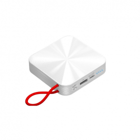 Powerbank compact 10000 mAh alb Konfulon A5Q-T, cablu Type-C + 1xUSB Type-C + 1xUSB-A, PD 20W, USB 22.5W Powerbank compact 10000 mAh alb Konfulon A5Q-T, cablu Type-C +