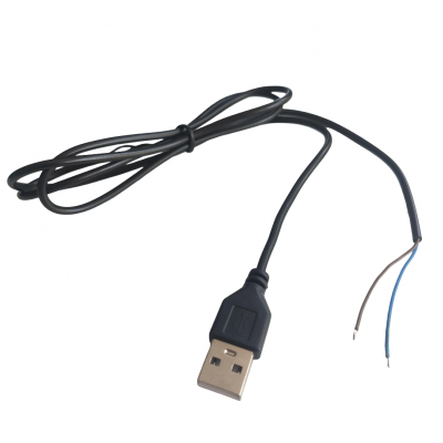Cablu cu conector USB tata tip A cu iesire 2 fire 1 m