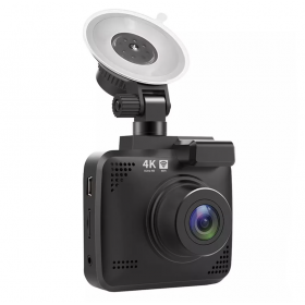 Camera auto de bord 4K, Rezolutie 3840x2160p 30 FPS, Filmare night vision, WiFi, GPS incorporat, Sensor G, Type-C, Negru Camera auto de bord 4K, Rezolutie 3840x2160p 30 FPS, Filmare