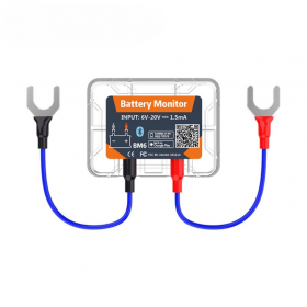 Tester baterie BM6 auto/moto 6-20V, monitorizare traseu, Bluetooth 4.2, compatibil iOS/Android, IP67 Tester baterie BM6 auto/moto 6-20V, monitorizare traseu