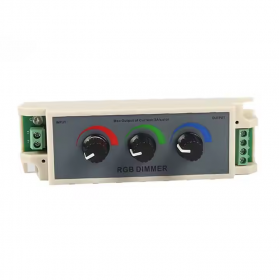 Dimmer LED RGB 3 canale x 3A, 12V-24V DC, comutator manual D312 Dimmer LED RGB 3 canale x 3A, 12V-24V DC, comutator manual D312