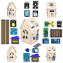 Kit didactic IoT WiFi basic smart home, DIY QE001