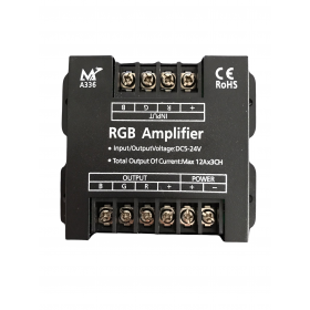 Amplificator RGB LED 12-24V DC, 30A, A336 Amplificator RGB LED 12-24V DC, 30A, A336