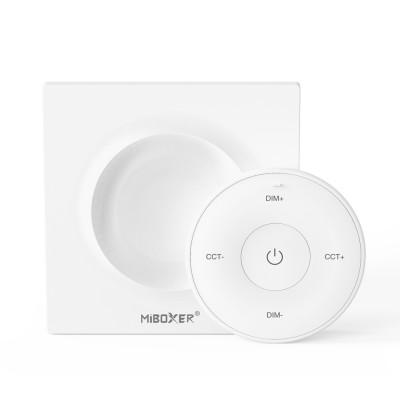 Mini telecomanda MiBoxer K2, 2.4Ghz, Monocolor/CCT, RF, alb