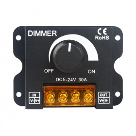 Controller, dimmer LED, 5V-24V DC, 30A, D130-C-30A Controller, dimmer LED, 5V-24V DC, 30A, D130-C-30A