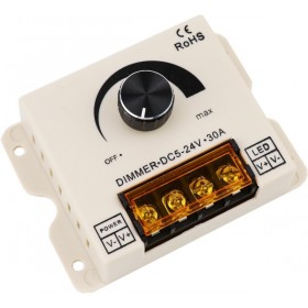 Dimmer LED 30A, 5V-24V DC, reglaj manual pornit/oprit, D130-cutie-plastic Dimmer LED 30A, 5V-24V DC, reglaj manual pornit/oprit