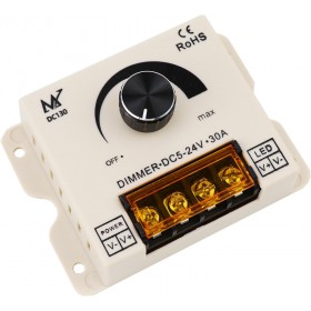 Dimmer LED 30A, 5V-24V DC, reglaj manual pornit/oprit, D130S-30A Dimmer LED 30A, 5V-24V DC, reglaj manual pornit/oprit, D130S-30A