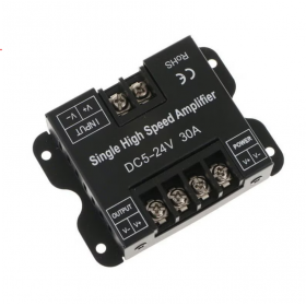 Amplificator pentru banda LED monocrom , A130-30A, 5-24V , 30 A , negru Amplificator pentru banda LED monocrom, A130-30A, 5-24V, 30 A
