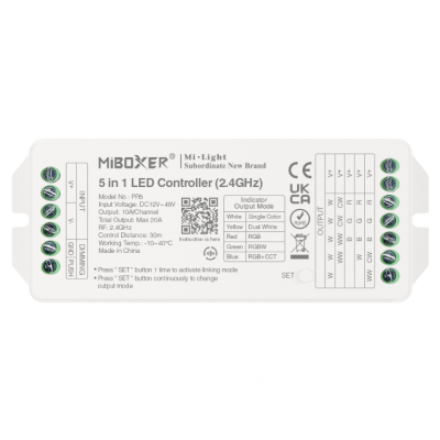 Controller Dimmer Led MiBoxer PR5 5in1 2.4Ghz 12-48V DC