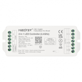 Controller Dimmer Led Monocolor/Dual White, RF 2.4GHz, 12-48VDC MiBoxer PR2 Controller Dimmer Led Monocolor/Dual White, RF 2.4GHz, 12-48VDC