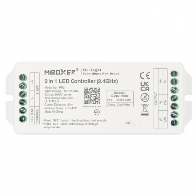 Controller Dimmer Led Monocolor/Dual White, RF 2.4GHz, 12-48VDC