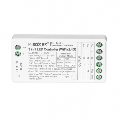 Controller Dimmer Led RGB/RGBW/RGB+CCT, WiFi+RF 2.4Ghz