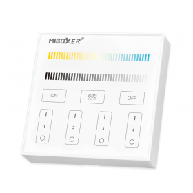 Telecomanda Led Miboxer B2 Panou 4 zone Dual White, Alb Telecomanda Led Miboxer B2 Panou 4 zone Dual White, Alb