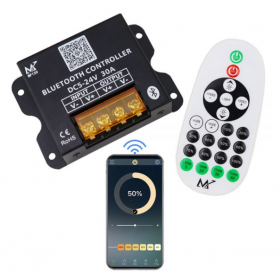 Controller Dimmer LED Smart Bluetooth DC 5-24V 30A RF cu TelecomandaBF130-RF Controller Dimmer LED Smart Bluetooth DC 5-24V 30A RF cu