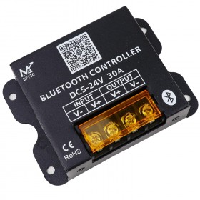 Controller dimmer Bluetooth pentru benzi LED monocrom, PWM, DC 5V-24V, 30A, BF130 Controller dimmer Bluetooth pentru benzi LED monocrom, PWM, DC