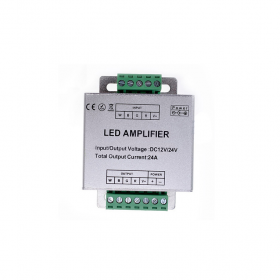 Amplificator pentru banda LED RGB/RGBW, DC 12V-24V, 24A, A424 Amplificator pentru banda LED RGB/RGBW, DC 12V-24V, 24A, A424