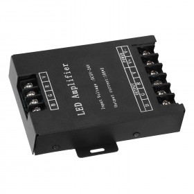 Amplificator de Semnal LED RGB, Controler Switch din Aluminiu, DC 5-24V Amplificator de Semnal LED RGB, Controler Switch din Aluminiu, DC 5-24V