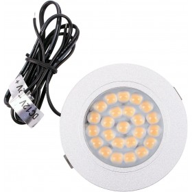 Spot LED Incastrat 24 LED, 12V, 220 Lumeni, Diametru 65x11mm
