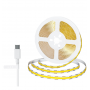 Banda LED COB alb cald, 3000K, 5V DC, type-C, 300leds/m, 2m