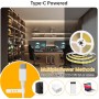 Banda LED COB alb rece, 6000K, 5V DC, type-C, 300leds/m, 2m