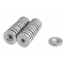 Magnet neodim 15x5 mm, gaura de 4 mm cu sanfren, disc, N35