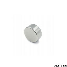 Magnet neodim 20x10 mm, disc, N35 Magnet neodim 20x10 mm, disc, N35