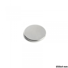 Magnet neodim 30x4 mm, disc, N35 Magnet neodim 30x4 mm, disc, N35