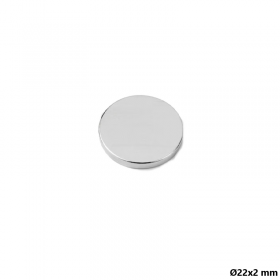 Magnet neodim 22x2 mm, disc, N35 Magnet neodim 22x2 mm, disc, N35