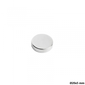 Magnet neodim 20x5 mm, disc, N35 Magnet neodim 20x5 mm, disc, N35