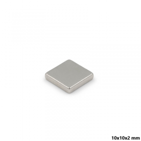 Magnet neodim 10x10x2 mm, patrat,  N35 Magnet neodim 10x10x2 mm, patrat, N35