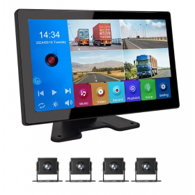 Kit DVR auto cu 4 camere 1080P, monitor touch 10.1 inch, 170°, IR, IP67, camioane, autocare, RV(rulote) Kit DVR auto cu 4 camere 1080P, monitor touch 10.1 inch, 170°