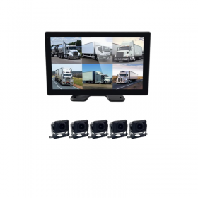 Sistem de monitorizare cu display tactil 10.1", BSD, 5 x camere AHD 720P, 12V-24V DC, 170°, IP67 Sistem de monitorizare cu display tactil 10.1", BSD, 5 x camere
