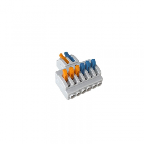 Conector legatura si derivatie doza KV426-3 cu 2 trasee si sistem de fixare, 32A/600V 0.08-4.0mm2 Conector legatura si derivatie doza KV426-3 cu 2 trasee si