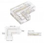 Conector L transparent pentru Banda LED FCOB 8mm, colt 90°