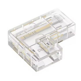 Conector L transparent pentru Banda LED FCOB 8mm, colt 90°