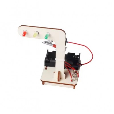 Semafor DIY pentru copii, OKYN2113, kit de asamblare cu LED