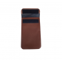 Husa piele ecologica maro 19x11.5 cm, blocare semnal telefon