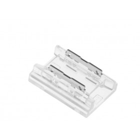 Conector clampdown pentru banda LED monocrom, banda la banda 8mm, tip I, fara lipire, transparent Conector clampdown pentru banda LED monocrom, banda la banda