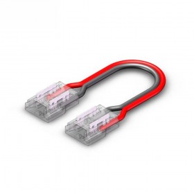 Conector clampdown pentru banda LED monocrom 8mm, conexiune banda-fire-banda, transparent Conector clampdown pentru banda LED monocrom 8mm, conexiune
