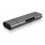 Cititor carduri de memorie, ICY BOX, USB Type C USB A, Gri
