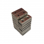 Magnet neodim 50x20x10 mm, 2 x gaura de 5.5 mm cu sanfren