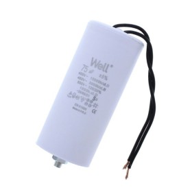 Condensator pornire motor 400V 75uF cu fir, Well