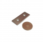 Magnet neodim 50x20x3 mm, 2 x gaura de 4 mm cu sanfren